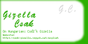 gizella csak business card